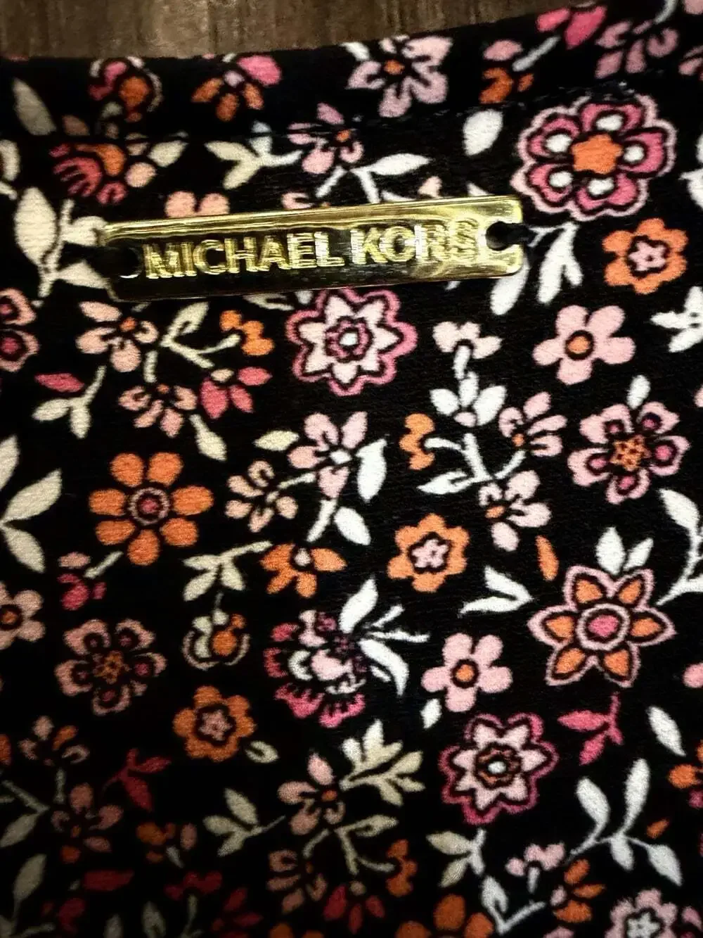 Michael Kors Floral Short-Sleeve V-Neck Faux Style Mini Dress L Pit2Pit32”/ 36”L